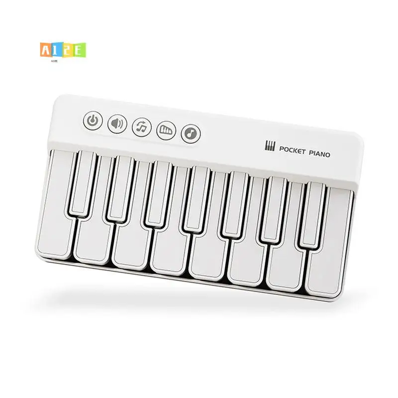 A12E-Mini Piano Pocket Electronic Keyboard Mini Electronic Organ Portable Piano Cute Gamer Educational For Children Gift
