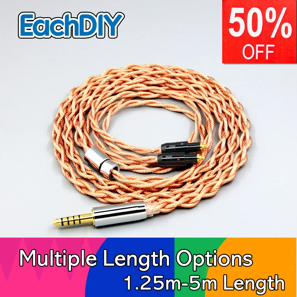 

Graphene 7N OCC Shielding Coaxial Mixed Earphone Cable For Shure SRH1540 SRH1840 SRH1440 4 core 1.8mm LN007787