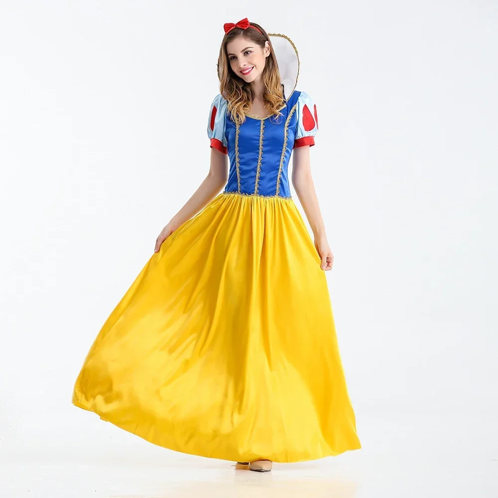

Deluxe Sexy Snow White Princess Costume Halloween Adult Princess Cosplay Fancy Dress Halloween Costume For Women