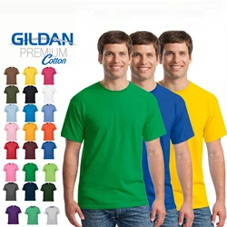 GILDAN T Shirt Men 100% Cotton Streetwear High Quality T-shirts Summer Tee Boy Skate Solid Women Men Tshirt Couple Tee Tops