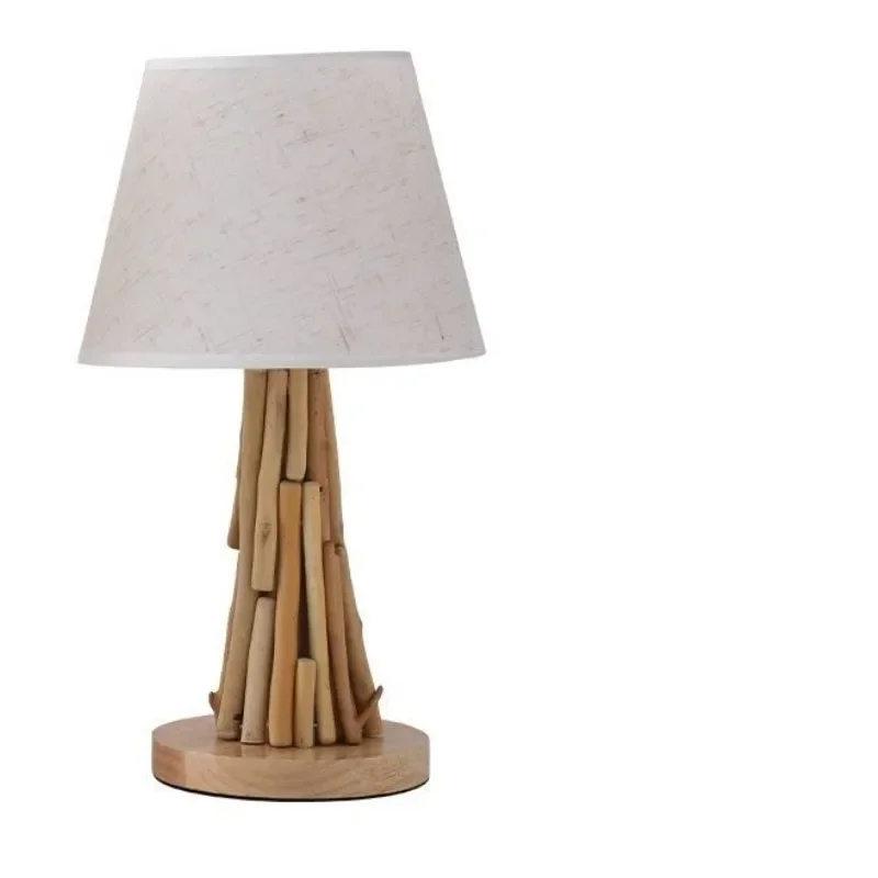 Modern simple log desk lamp, living room bedroom high-end homestay atmosphere lamp
