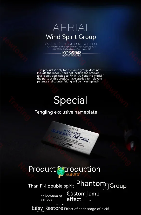 Accesorios Kosmos, traje Led para pistola flotante aérea Fm 1/100, juegos de luces, Kits de robots de la bruja de Mercury, modelos de juguetes