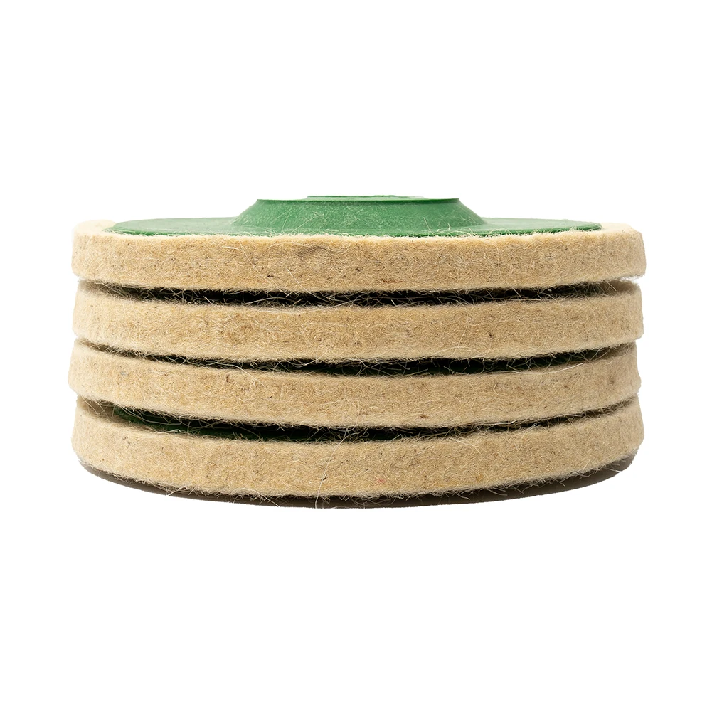 

4Pcs 125mm 5Inch Wool Buffing Grinder Wheel Felt Polishing Disc Pad Set Tool For Polishing Glass Scratches Sanding