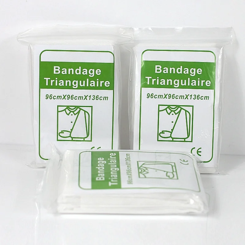 1/5/10/20pcs Outdoor Emergency Dressing Triangular Gauze Non-woven Triangular Bandage Security Fixed First Aid Kits Accessories