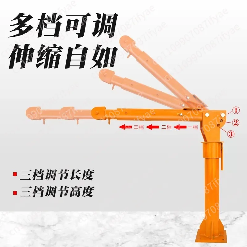 48v vehicle mounted 12v accompanying crane 24V out-door 220V small cantilever crane 2-ton rack truck lifting 1pc