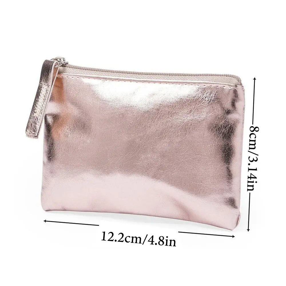 Portable Soft PU Leather Coin Purses Zipper Waterproof Card Holder Storage Coin Bag