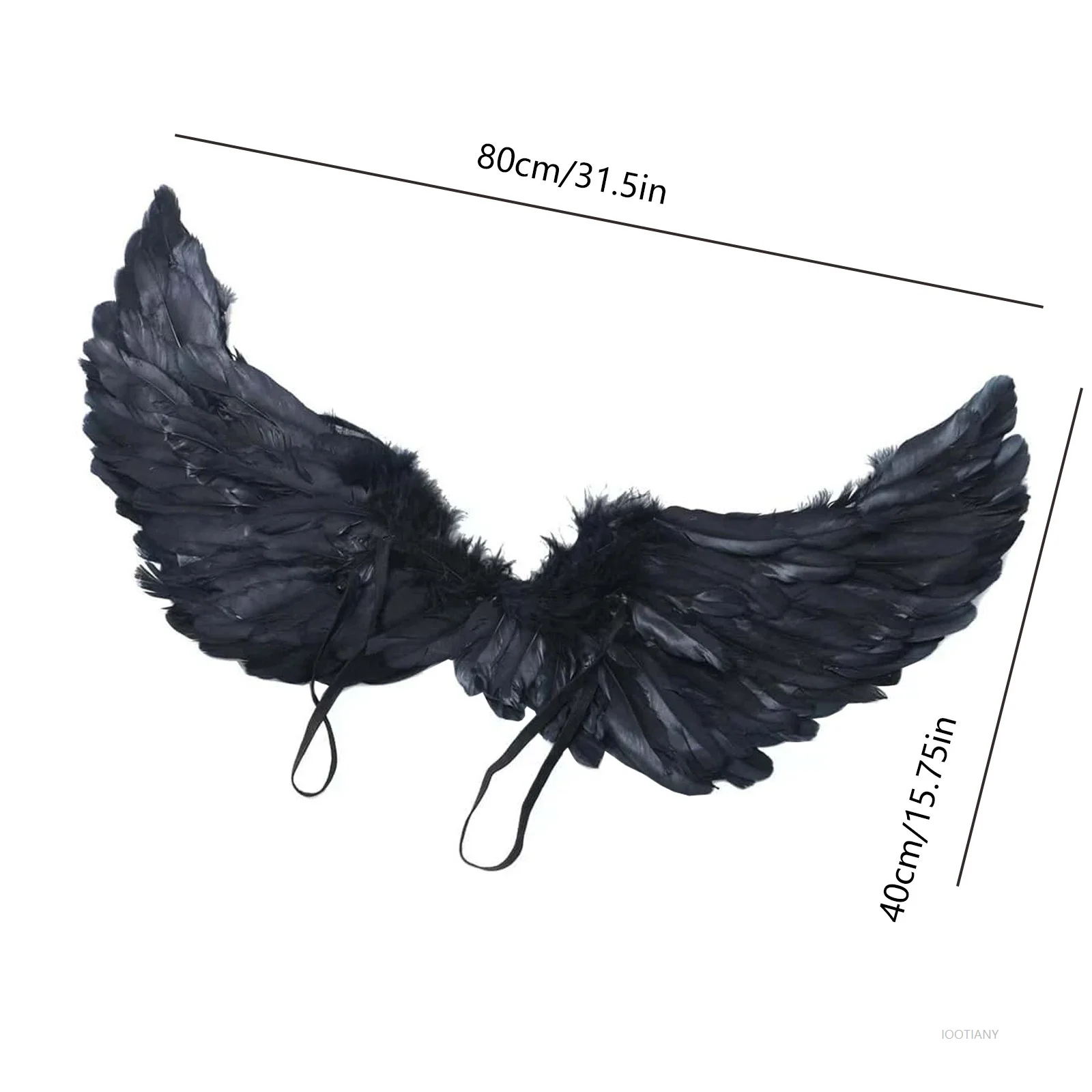 ハロウィン羽の羽黒と白の天使の羽ロールプレイング装飾カーニバルパーティーアクセサリー飛行鳥小道具ギフト