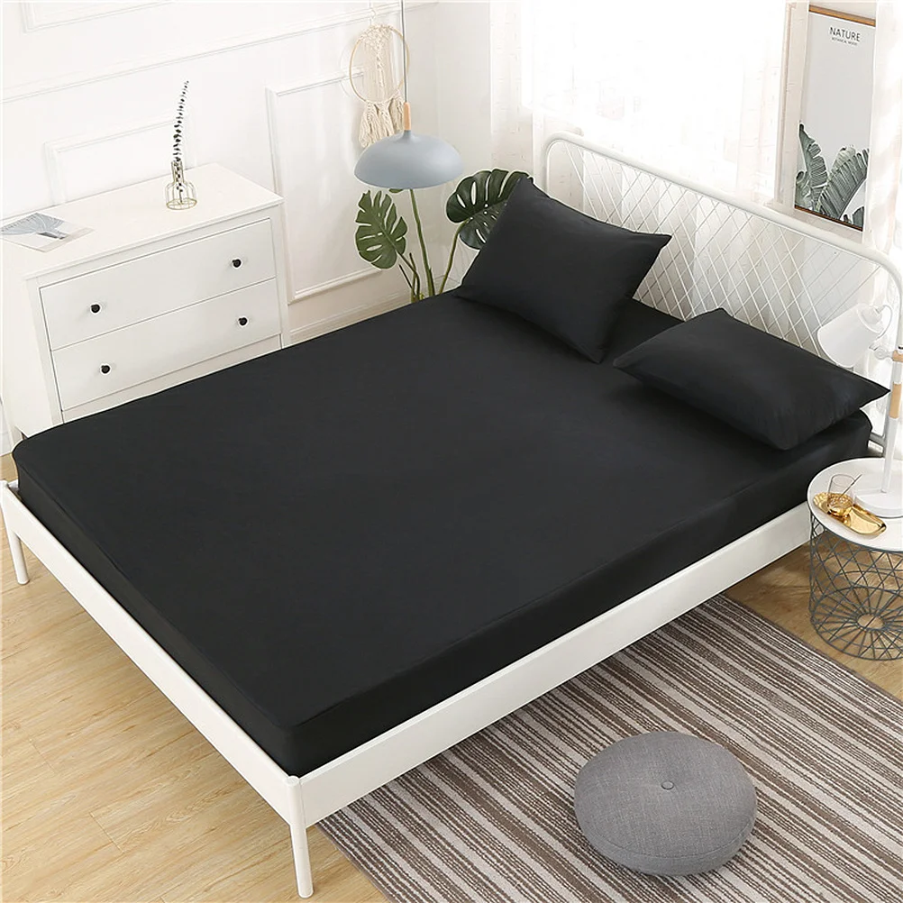 

Waterproof Mattress Cover Black Size 1 Pure Color Mattress Protector Urine Separation Pad Machine Washable Waterproof Piss Mat