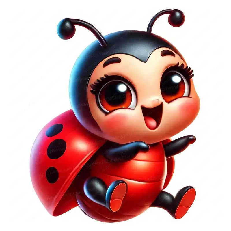 لطيف الخنفساء الجدار ملصق غرفة الاطفال غرفة نوم للجدار الديكور جدارية ذاتية اللصق ديكور المنزل لطيف الحشرات ملصقات فنية S1081 #5