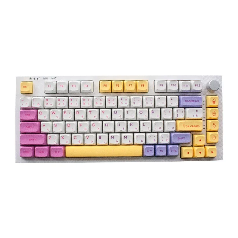 

Milk Ice Cream Theme XDA Height Pink Cute Personality Pbt Mechanical Keyboard Keycaps 68/75/98/65