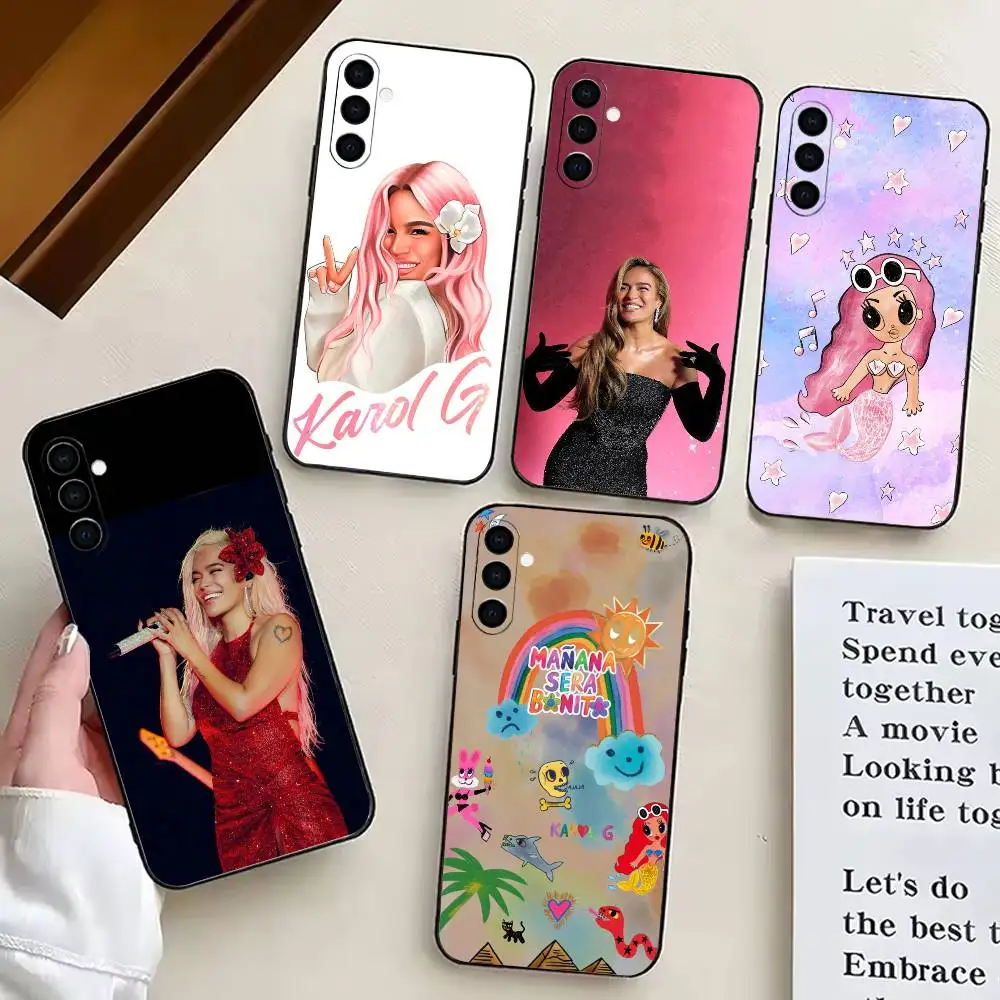 

K-Karol G M-Manana S-Sera B-Bonito Phone Case For Samsung Galaxy A73,A72,A71,A70,A53,A52,A51,Soft Silicone Black Cover