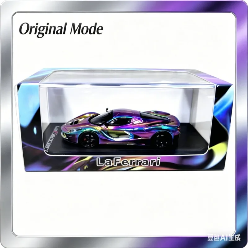 

Original Mode in stock 1: 64-speed sports car, alloy car model, chameleon purple color popular adult collectible, boys' toy.