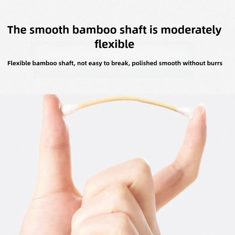 双頭木製スティック綿棒クリーニングスティック使い捨て綿棒耳掃除メイク落とし綿棒スティック