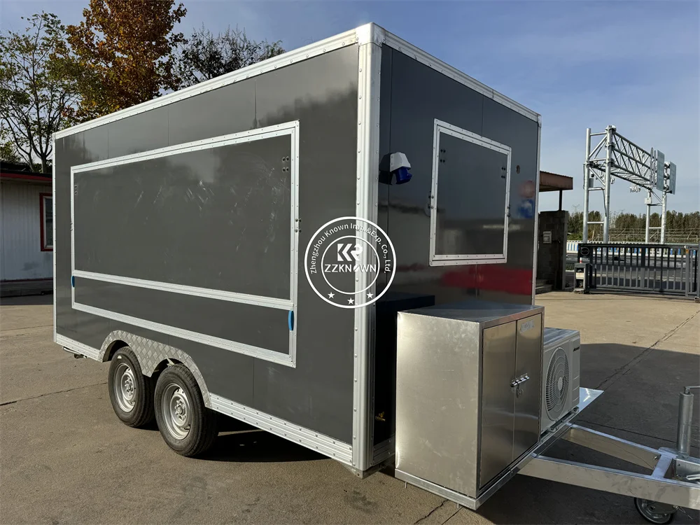 이동식 푸드 트럭 핫도그 카트, 스트리트 케이터링 트레일러, 양보 음식 트레일러, 아이스크림 카트