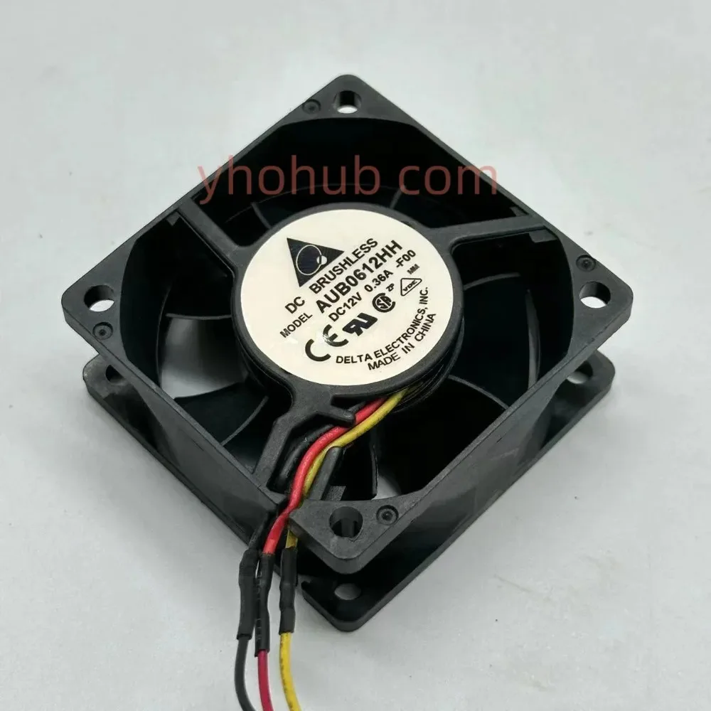 

Delta Electronics AUB0612HH F00 DC 12V 0.36A 60x60x25mm 3-Wire Cooling Fan