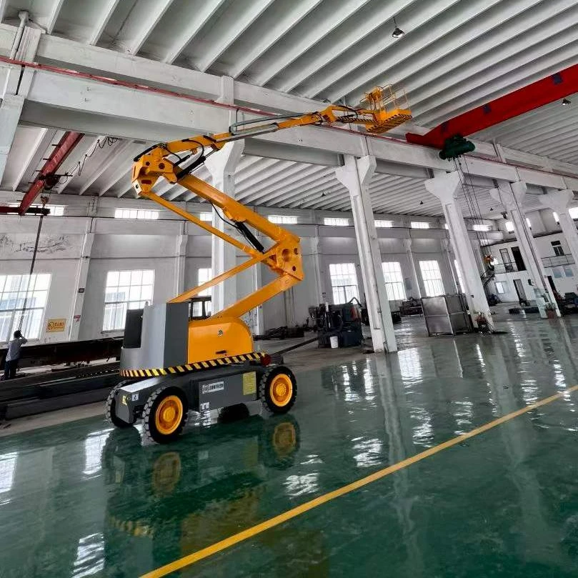 12m Articulating Boom Lift Self Propelled Electric Diesel Hydraulic Aerial Work Platform Man Lift Construction Equipment Custom