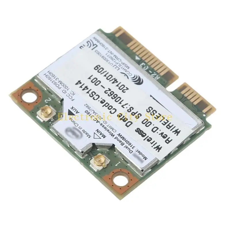 สำหรับ Dual Band Wireless-AC 3160 3160hmw ครึ่ง Mini PCI-E WiFi สำหรับบลูทู ธ WLAN การ์ดสำหรับ 784638-005 HU8D