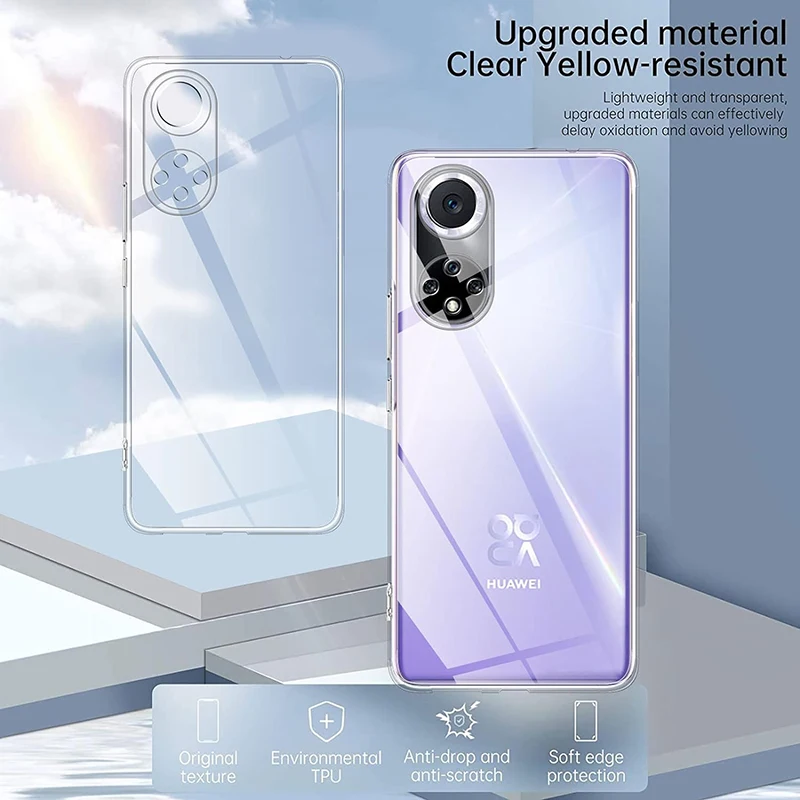 Ultra Thin Clear Silicone Soft TPU Case For Huawei Nova 9 8 SE 10 11 Pro 8i P40 P50 P60 Art Mate 50 RS 60 Pro Transparent Bumper