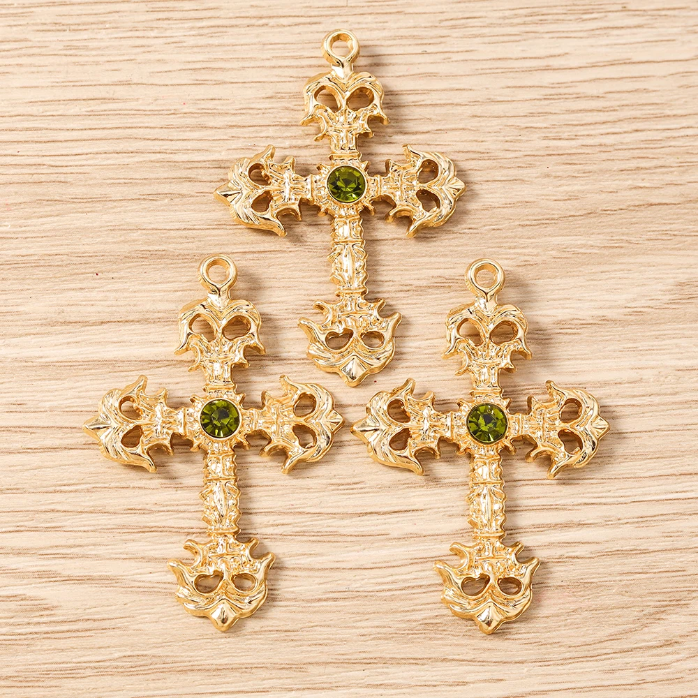 

Tusember 10pcs Gothic Crystal Crosses Charms Pendants for Earrings Bracelets Necklaces Handmade Jewelry Making Craft