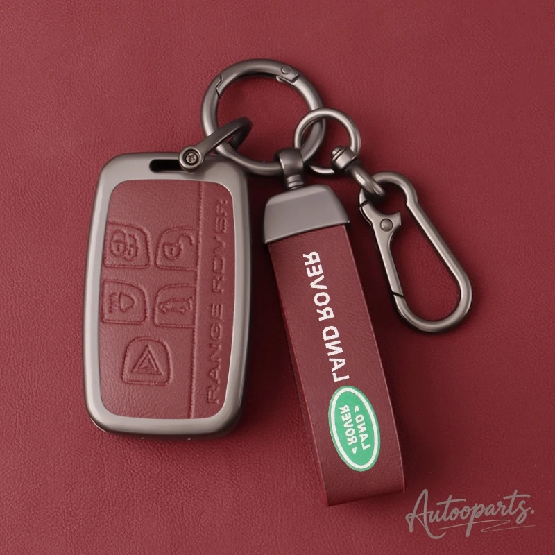 Pour Land Rover Range Rover Sport Evoque Freelander Velar Discovery 4, étui de protection pour clé de voiture en alliage de zinc et cuir, porte-clés