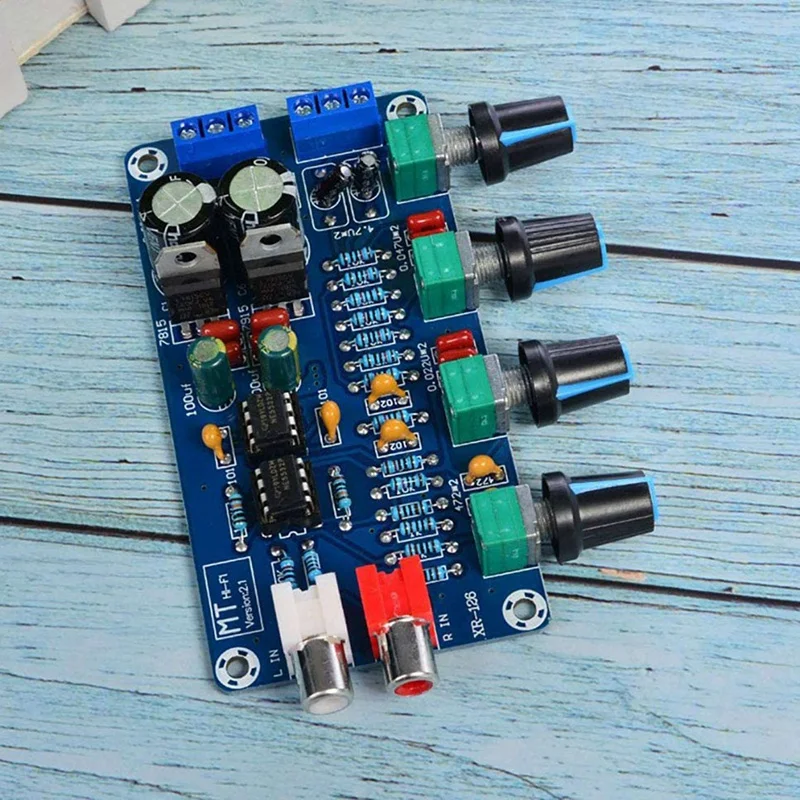 Amplifier NE5532 Preamp Preamplifier Volume Tone Control Finished Board Treble Midrange Bass EQ DIY Dual AC 12V -18V