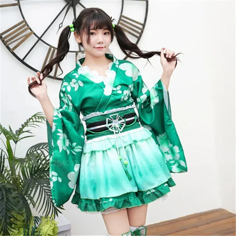 AA wat stile giapponese anime yukata kimono Kawaii ragazza principessa vestito Sakura haori Lolita mini abiti da donna festa dance2025 Nuovo