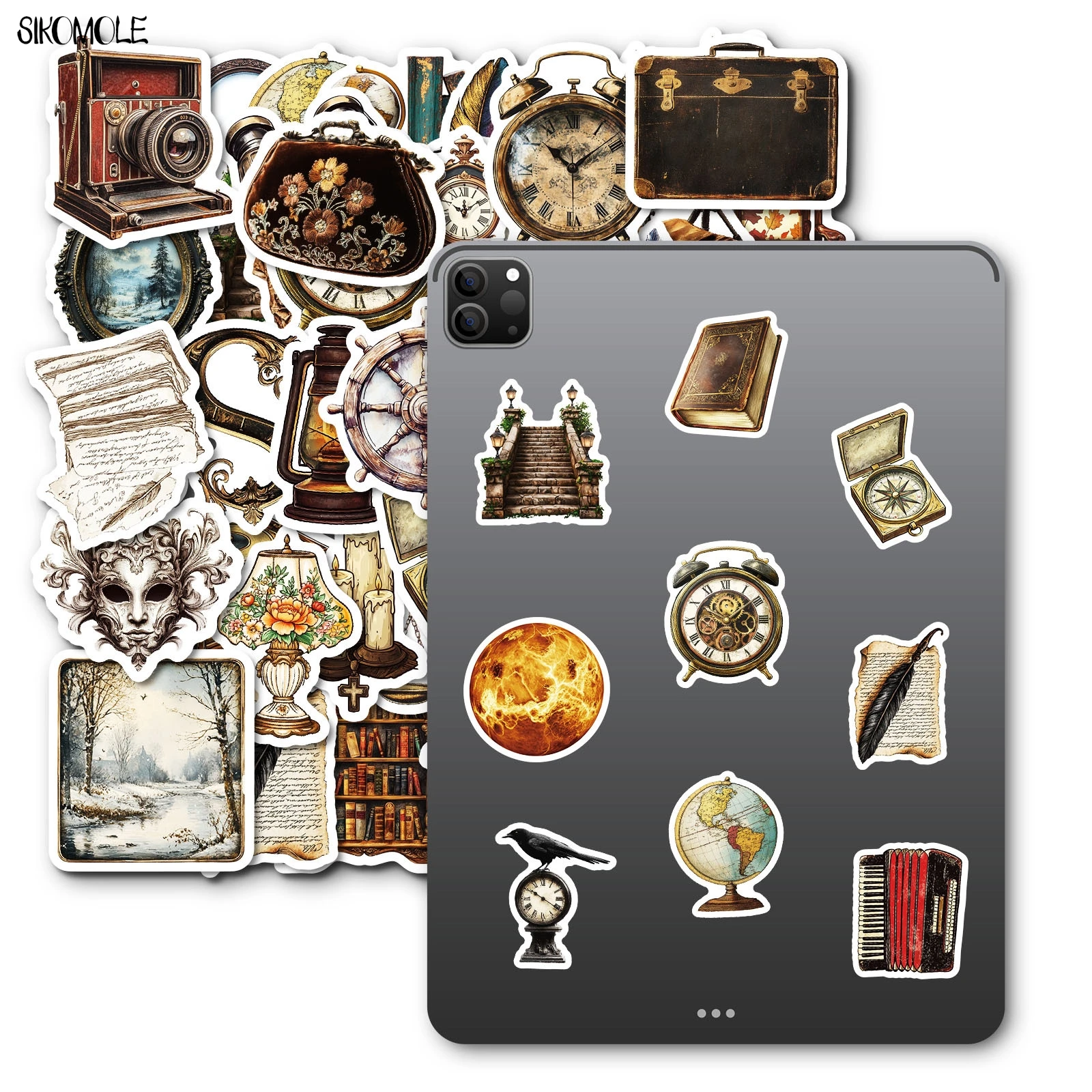 10/30/50PCS ย้อนยุควินเทจยุโรปศิลปะกราฟฟิตี้สติกเกอร์ความงามยุคกลางหนังสือ DIY ของเล่นกระเป๋าเดินทางสติ๊กเกอร์รูปลอกแพ็ค