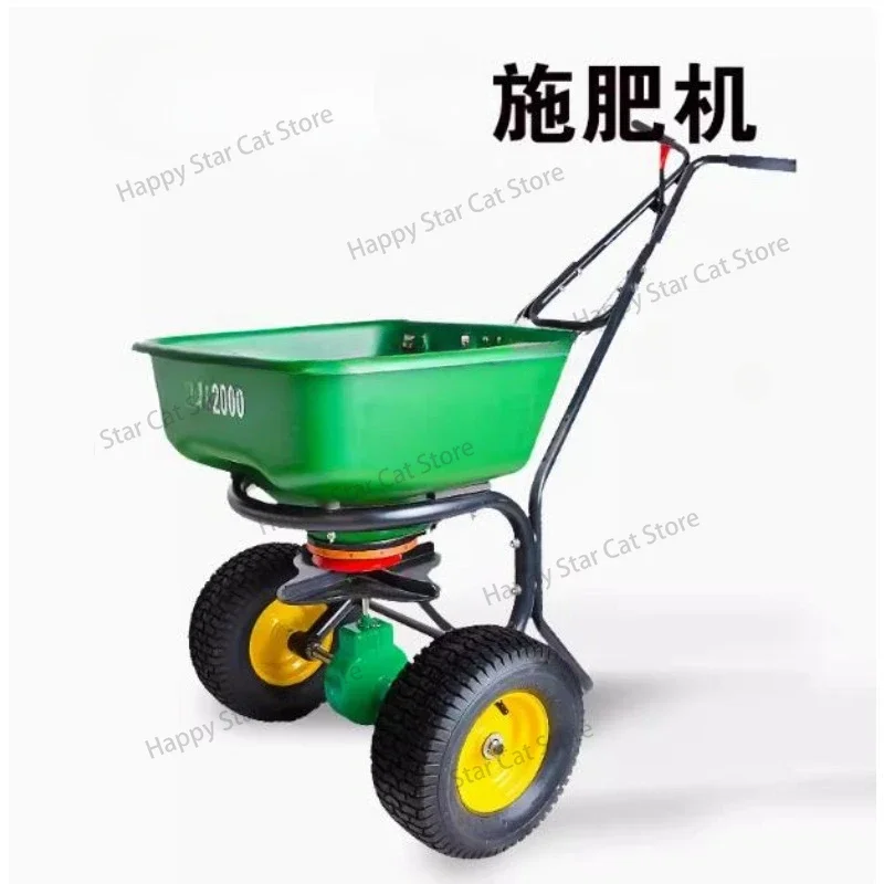 

Hot Selling Mini Broadcast Sower Cart Fertilizer Distributor Planter Hand Push Small Seeding Fertilizer Car Seeding Car