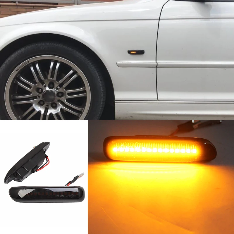 

1 Pair For BMW E46 3er Limo Coupe Compact Cabriolet Flowing Turn Signal LED Dynamic Side Marker Light Signal Light Accessories