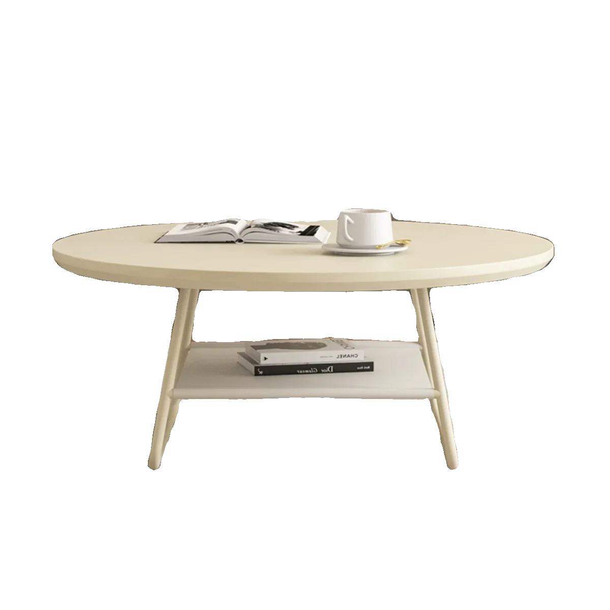 

Household simple small coffee table modern light luxury minimalist small apartment round coffee table combination