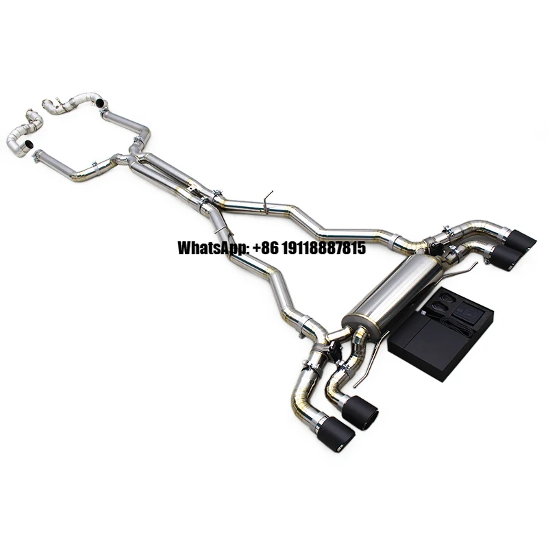 Auto Full Exhaust System for BMW M5 F90 4.4T 2018-2023 Titanium Exhaust Pipe Muffler with Valve SUS304 Free Flow Pipe
