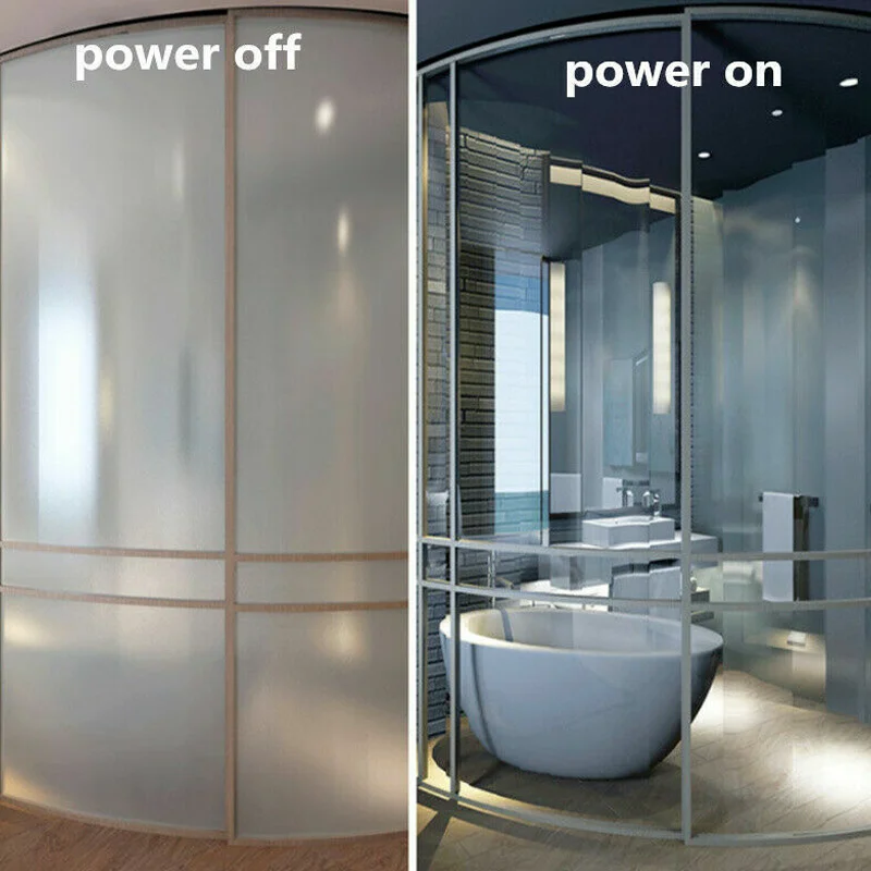 AIROW Electronic PDLC Switchable Smart Glass Film Privacy Dimming Film for Shower Room