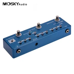 MOSKYAudio RD5 5-in-1 Guitar Multi-Effects Pedal Reverb + Delay + Booster + Overdrive + Buffer Full Metal Shell with True Bypass