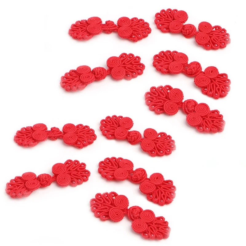 Chinese Knots for Frog Buttons 10 Pairs Beaded Closure Button DIY Crafts New