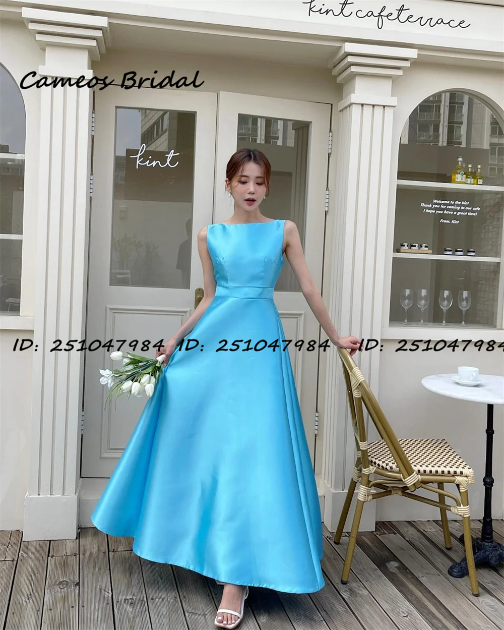 SONDR Boat Neck Korea Evening Dress Customized Outdoor Black Satin Wedding Formal Prom Dress Floor Length Evening Gown Bridal