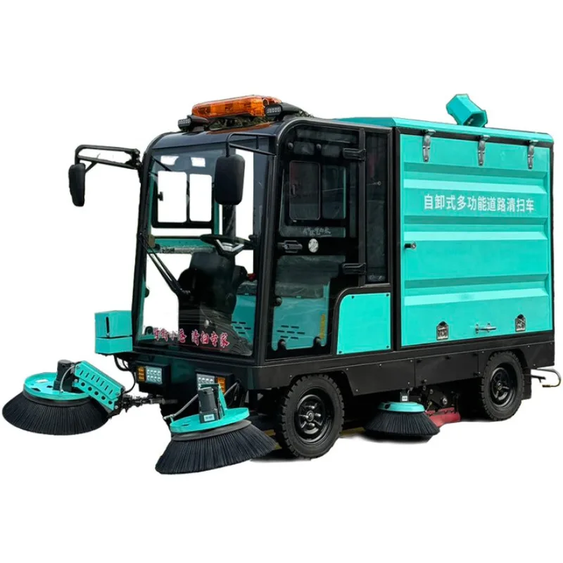 Small industrial electric sweeper Driving factory workshop sweeper Property sweeper Vacuum truck