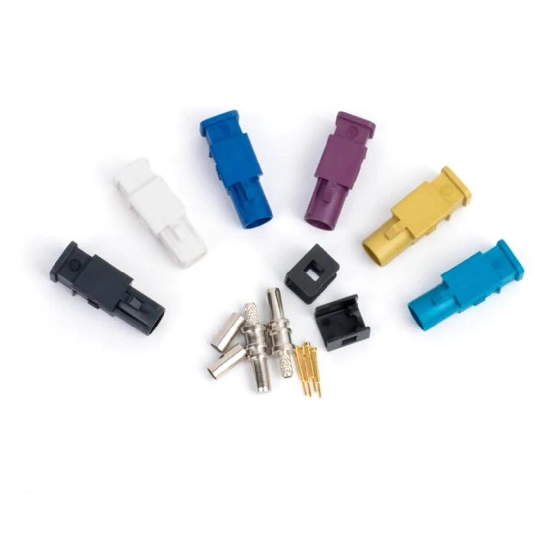 

1PC Fakra A/B/C/D/E/F/G/H/I/K/Z Male Plug Connector Straight Long Version Crimp RG316 RG174 Cable for GPS Car TV NEW Wholesale