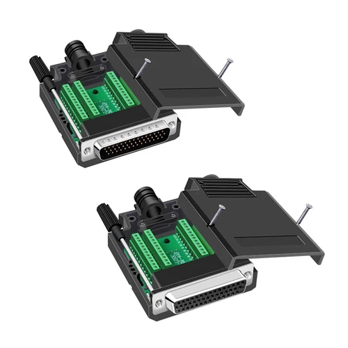 Imagen 2 del producto HDB44 conexión de enchufe sin soldadura Industrial 3 filas D-SUB 44pin macho hembra P Pin agujero enchufe db44 abrazaderas de ruptura adaptador de platino
