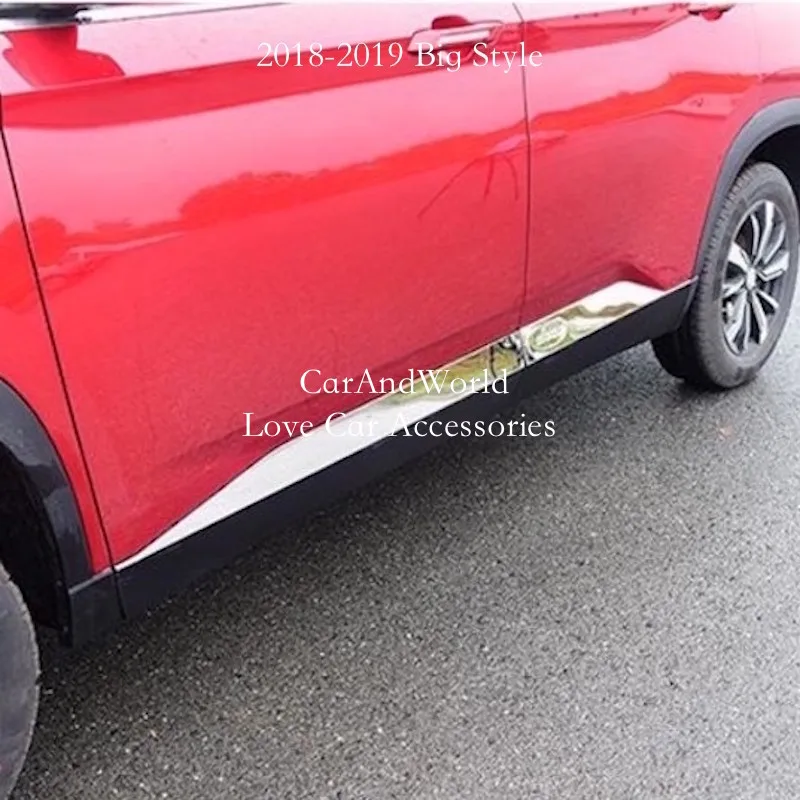 Stainless Side Skirt Door Body Strip Streamer Lid Molding Cover Trims Car Accessories For Chevrolet Captiva Baojun 530 Almaz