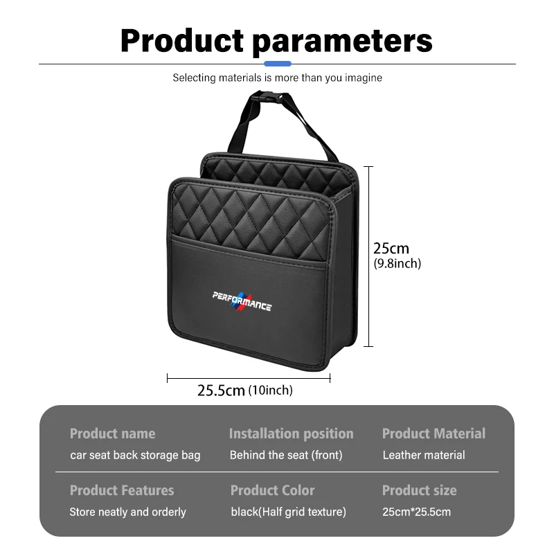 For BMW Car Back Seat Storage Universal Bag Organizer Trunk Elastic E91 E92 E93 E60 F10 F30 E39 E36 E87 X3 X5 E70 E46 E90 view 6
