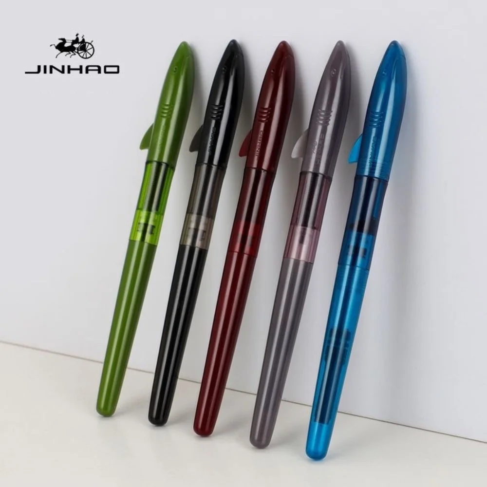 Jinhao Cute Shark Fountain Pens F Nib High Quality Writing Ink Pen for Calligraphy Business Office Supplies Student Stationery