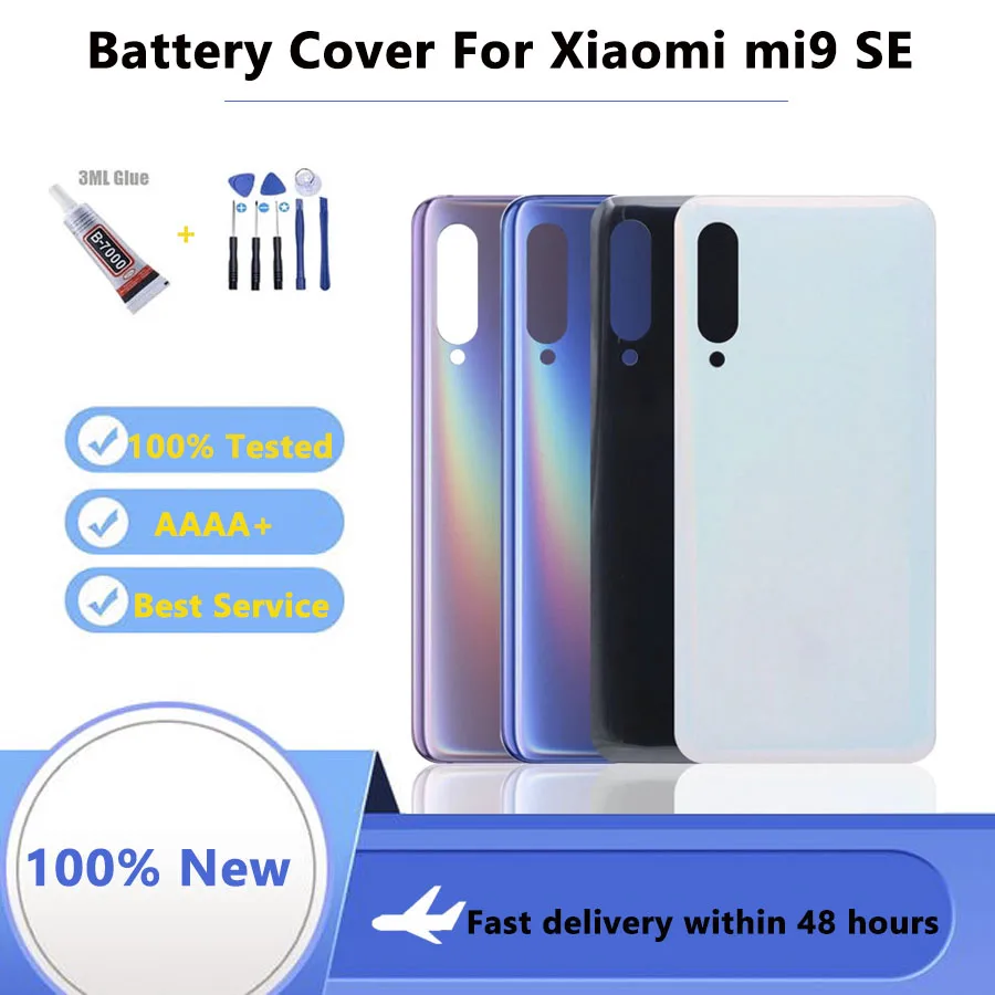 

New Back Battery Cover for Xiaomi mi 9 Rear Door Housing Case Glass Panel Mi9 Replacement Parts For xiaomi mi9 SE Battery Cover