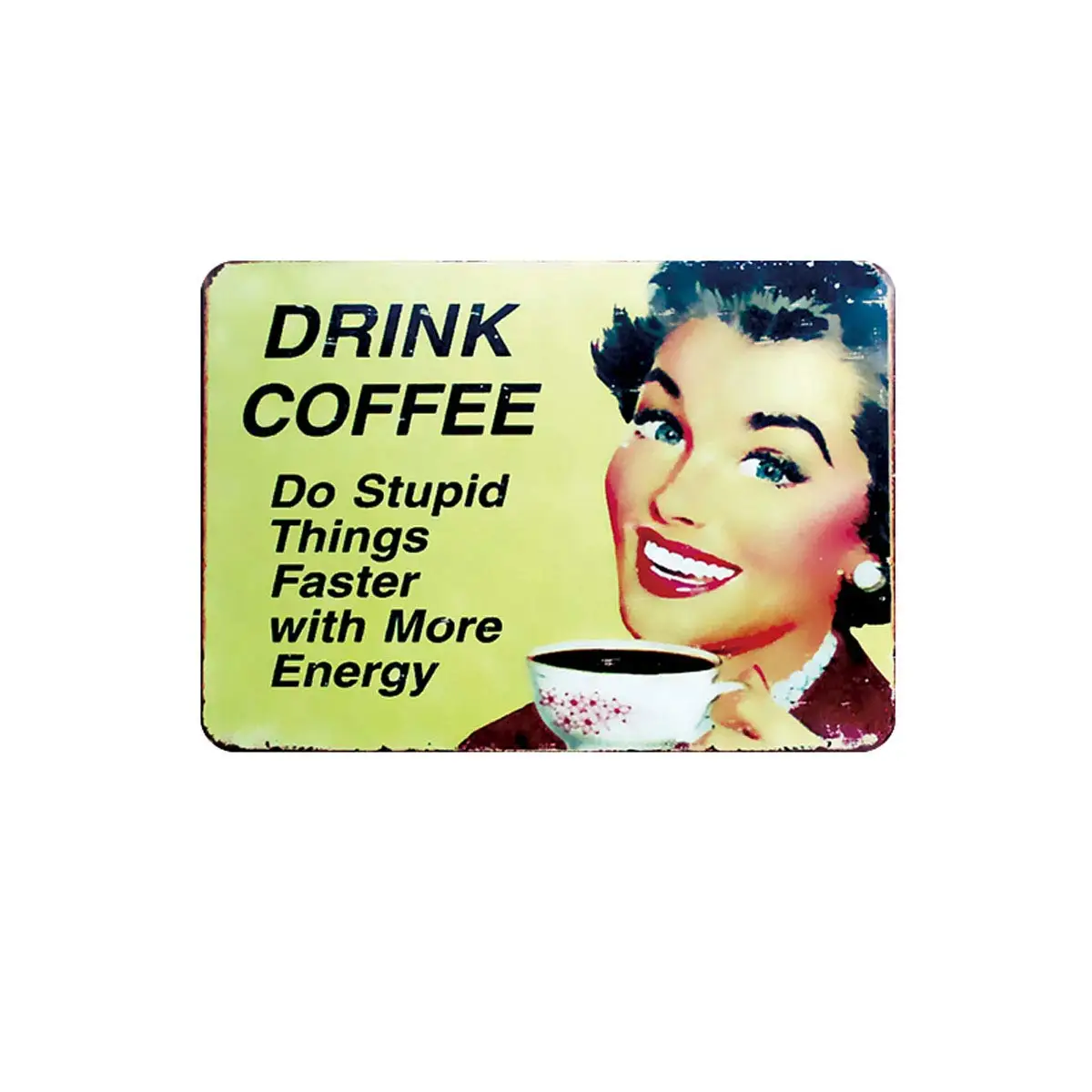 Metal Vintage Tin Sign Decor-Woman for Kitchen Home Coffee Bar Pub Shop  Retro Wall Art Sign 12