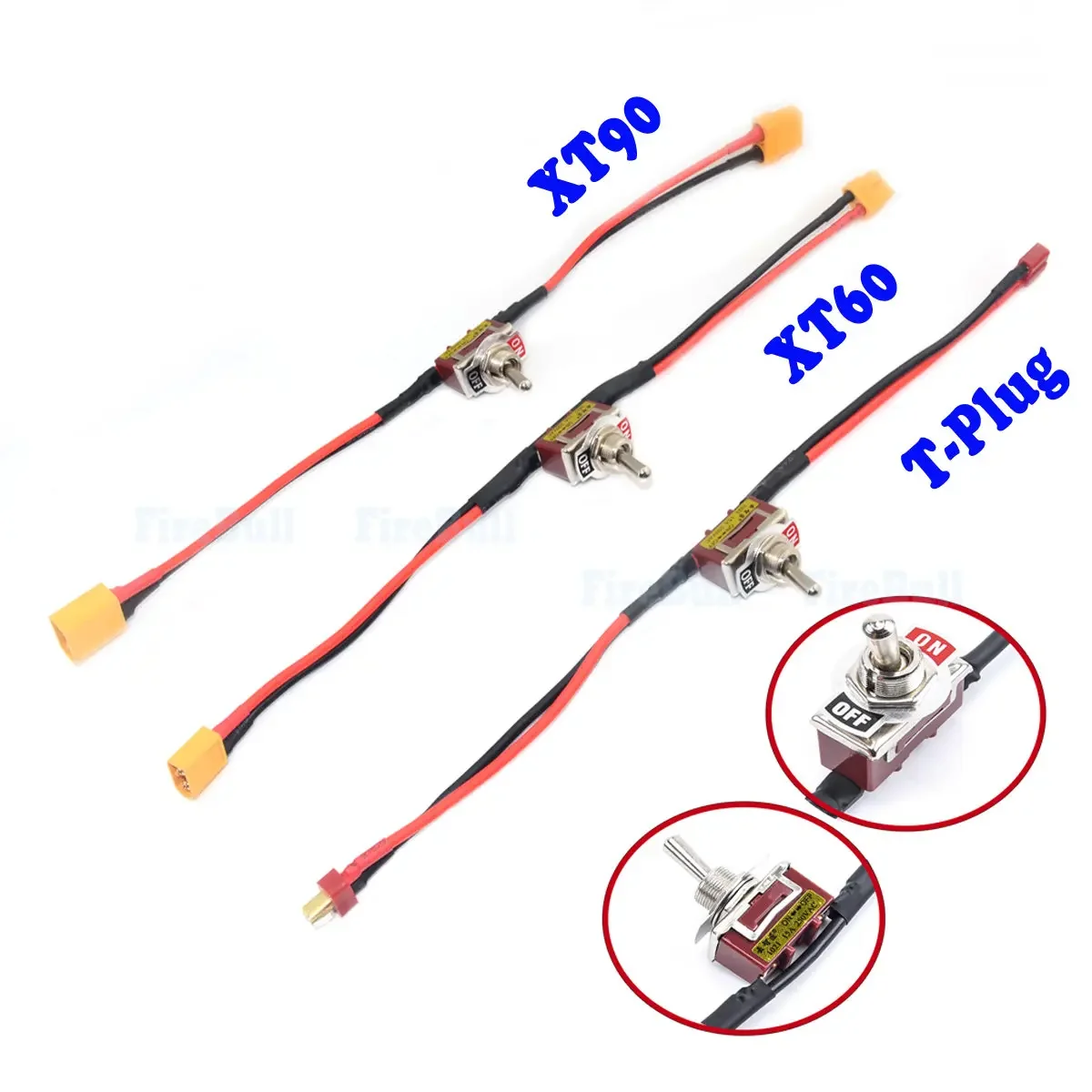 Motore RC ESC Alimentazione a batteria ON-OFF 15A Interruttore a bilanciere Carico elevato Corrente grande XT60 XT90 Spina a T per RC Drone Auto Barca Aereo FPVB