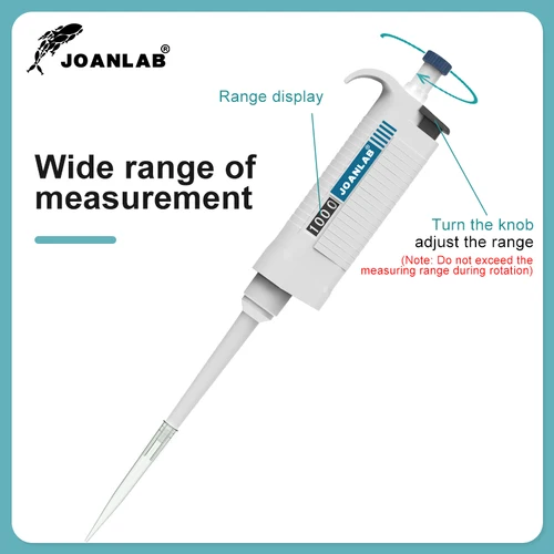 Imagen 2 del producto Pipeta de laboratorio JOANLAB, equipo de laboratorio de micropipeta ajustable Digital autoclavable con puntas de pipeta