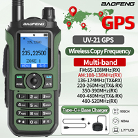 Baofeng UV-21 PRO GPS Walkie Talkie Multi Band Wireless Copy Frequency Type-C Long Range Upgrade UV 17 PRO GPS Ham Two Way Radio