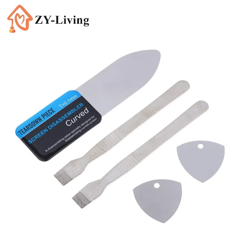 5 In 1 Stainless Steel Pry Tools Curved Screen Disassembly Spudger Kit For Mobile Phone Tablet Laptop Maintenance
