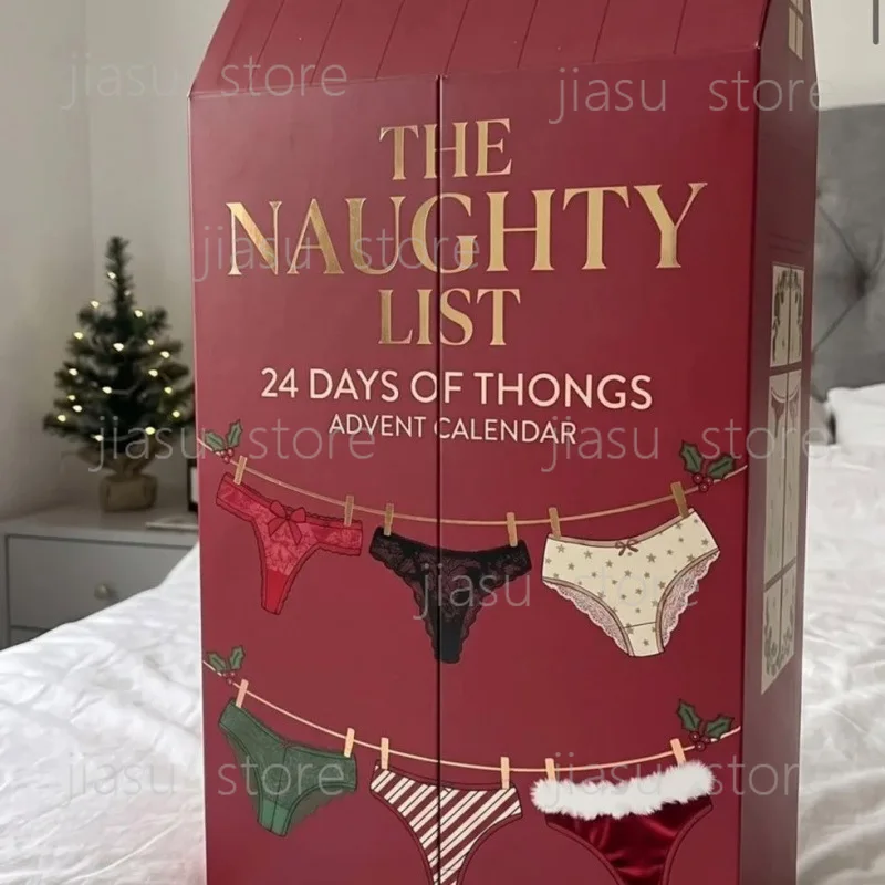 The Naughty List Advent Calendar, Christmas 24 Day Surprise Calendar Box, Holiday Fun Advent Calendar Gift