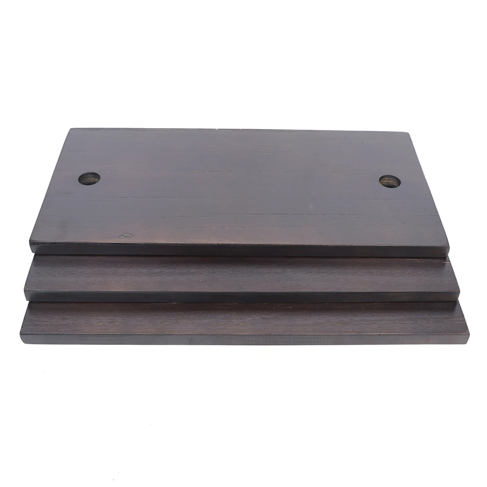 Industrial 3-Tiered Wall Mounted Pipe Shelf Rack Multipurpose Metal With Reclaimed Wood Finish