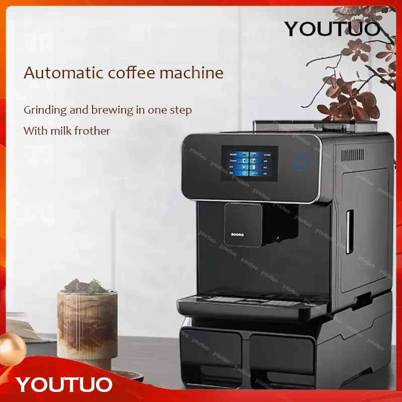 for 220V Commercial Coffee Machine Parts Grinding Function Fully Automatic Espresso Maker Cafe Americano Milk Foam Frothing